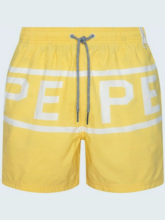 Pepe Jeans Herren Badebekleidung Shorts Gelb Gestreift