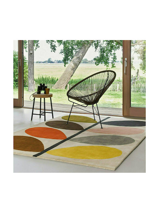 Orla Kiely Giant Stem Handgefertigt Teppich Rechteckig Wolle Multi 059205 Mehrfarbig