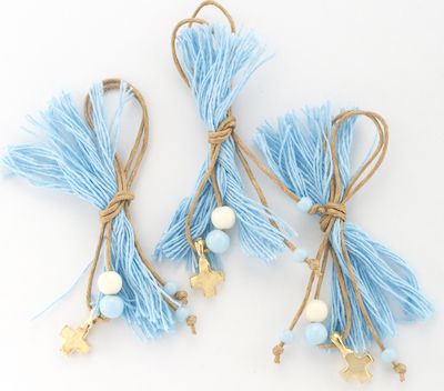 Αφήτεχνο Christening Charm Pin Light Blue 50pcs