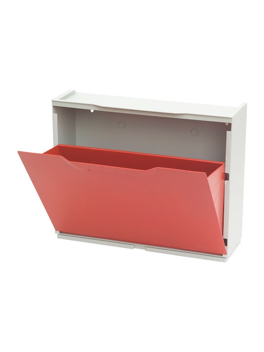 Plastik Schuhschrank Unika mit 1 Regal Red 51x17.3x41cm