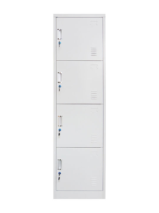 Locker Metal with 4 Cabinets Without Legs 50x45x180cm
