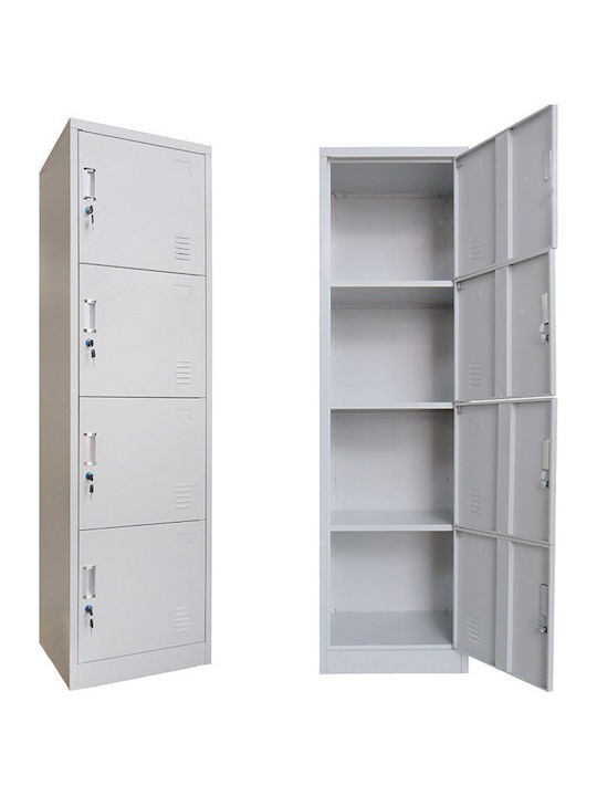 Locker Metal with 4 Cabinets Without Legs 50x45x180cm