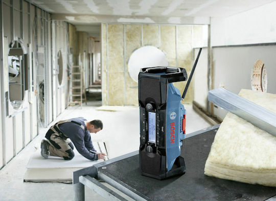 Bosch GPB 18V-2 SC Επιτραπέζιο Ραδιόφωνο Επαναφορτιζόμενο DAB+ με Bluetooth και USB Μπλε