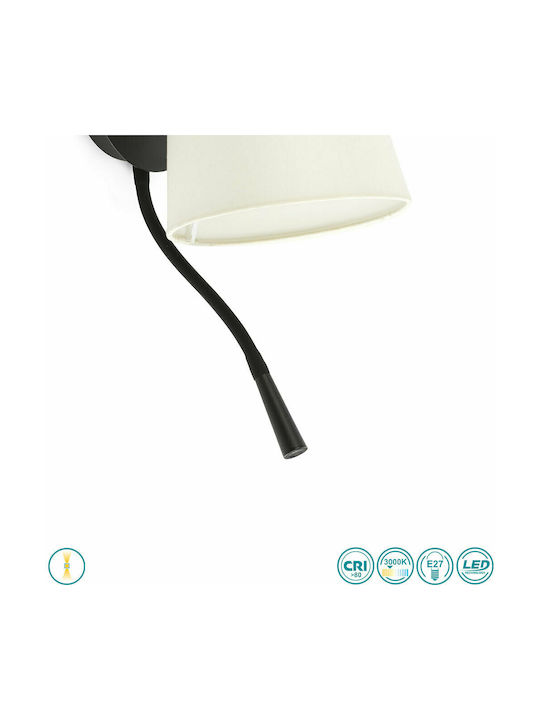 Faro Barcelona Lamp Wall Black 17x23cm Faro Barcelona Lamp Wall Black 17x23cm