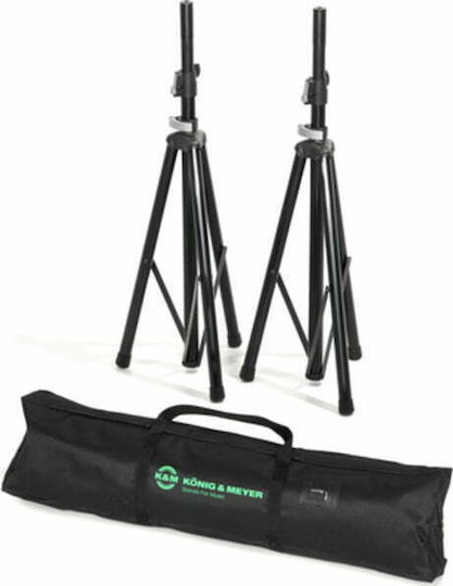 Konig & Meyer 21449 PA Speaker Tripods height 127-193cm in Black Color