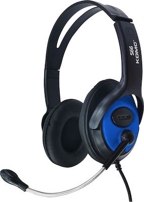 Komc S66 Auf dem Ohr Gaming-Headset mit Verbindung 3,5mm Schwarz