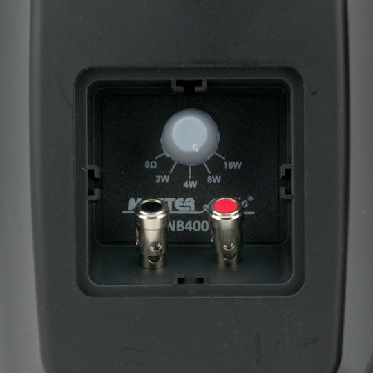 Master Audio NB400T Passive Wall Mount Installation Speakers 16W Pair 12.6x12.7x19.5cm Black
