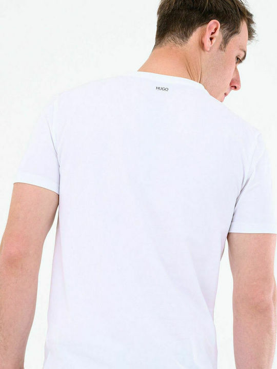 Hugo Boss Ανδρικό T-shirt Λευκό Μονόχρωμο