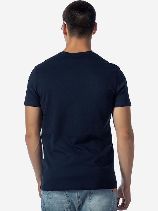 Brokers Jeans T-shirt Bărbătesc cu Mânecă Scurtă Albastru marin