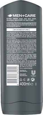 Dove Men+ Care Extra Fresh Cremiges Schaumbad für Männer für E-Commerce-Website und Gesicht (1x400ml) 400ml