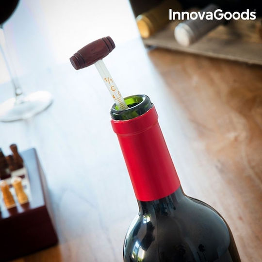 InnovaGoods Σετ Αξεσουάρ Κρασιού σε Ξύλινη Βαλίτσα με Σκάκι 37τμχ V0100602