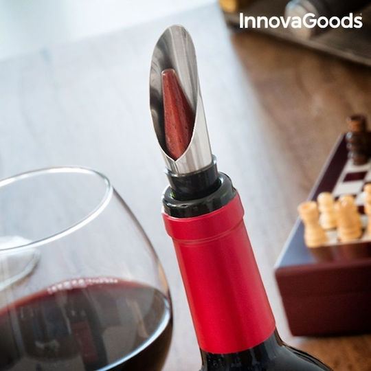 InnovaGoods Σετ Αξεσουάρ Κρασιού σε Ξύλινη Βαλίτσα με Σκάκι 37τμχ V0100602