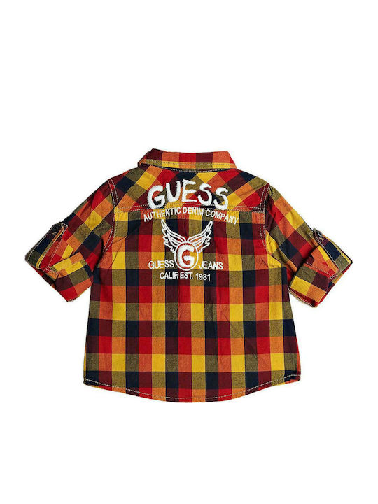 Guess Shirt Long Sleeve Shirt I73H00W8N90-L072 Plaid Shirt Boy