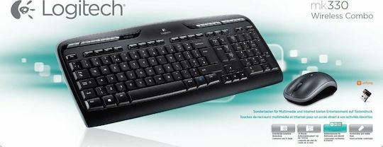 Logitech Wireless Combo MK330 Σετ Πληκτρολόγιο & Ποντίκι Αγγλικό UK