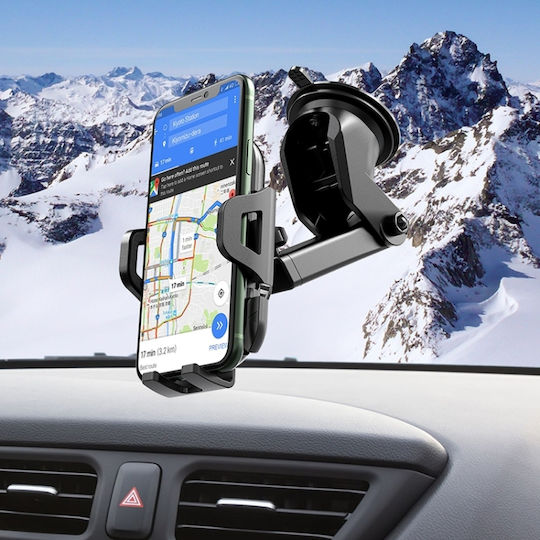 Hoco CA76 Car Mobile Mount 4.5" - 6.5" with Adjustable Hooks Black