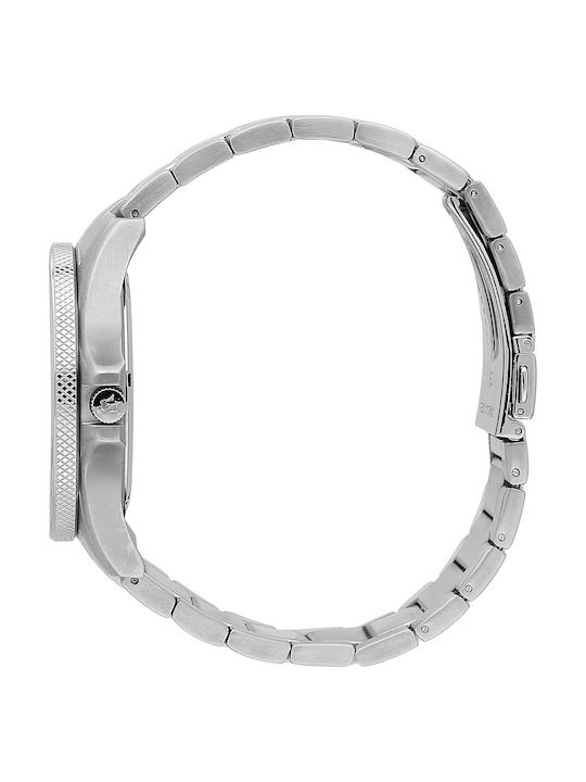 Maserati Sfida Ανδρικό Ρολόι 44mm Μπαταρίας με Ασημί Μεταλλικό Μπρασελέ