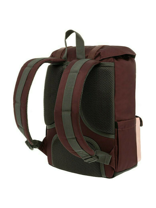 Polo Omnia Women's Fabric Backpack Burgundy 15lt