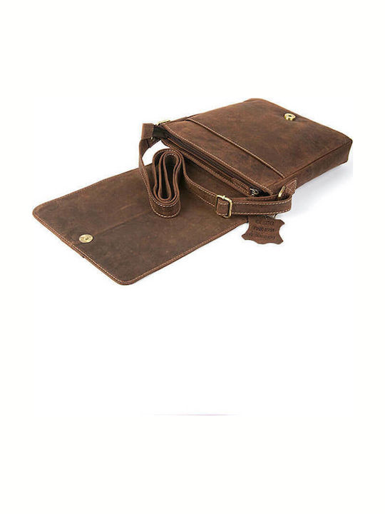 Leather Men's Bag Messenger Tabac Brown