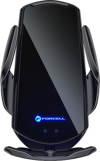 Forcell Βάση Κινητού Αυτοκινήτου HS1 Μαύρο με Ρυθμιζόμενα Άγκιστρα