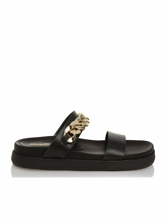 Sandale Casual Damă Din Piele Negru