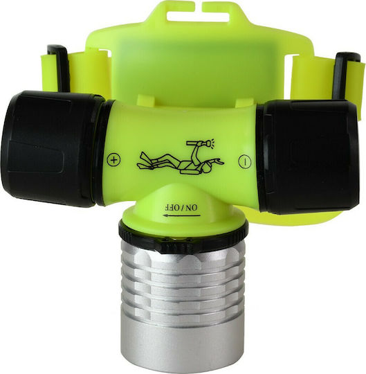 GloboStar Headlamp LED IP68 with Maximum Brightness 300lm Extreme XHP50 3 x AAA Green