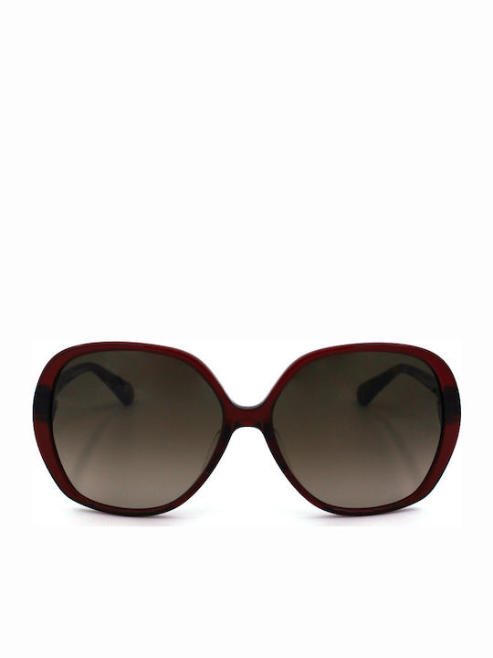 Kate Spade Atalina Women's Sunglasses with Burgundy Plastic Frame and Black Gradient Lens