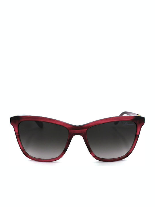 Blumarine Sonnenbrillen mit Rot Rahmen und Schwarz Verlaufsfarbe Linse SBM714 099H