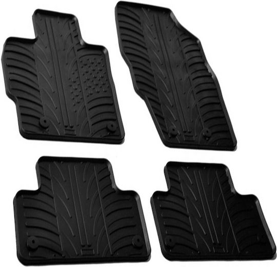 Lampa Set of Front and Rear Mats 4pcs Tray Type for Mazda CX-7 2013+ Black