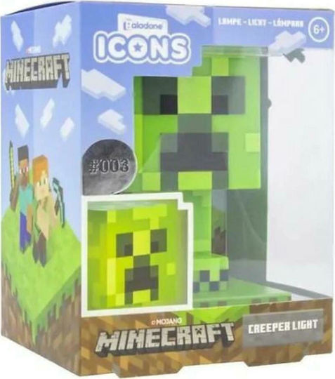 Paladone Lampă decorativă pentru copii Minecraft Creeper Verde 10εκ.