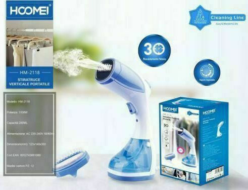 Hoomei Ατμοκαθαριστής Ρούχων Χειρός 1100W με Δοχείο 200ml Μπλε