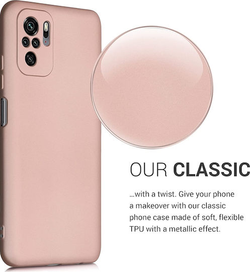 KWmobile Back Cover Σιλικόνης 1.3mm Metallic Rose Gold (Redmi Note 10 / 10s / Poco M5s)