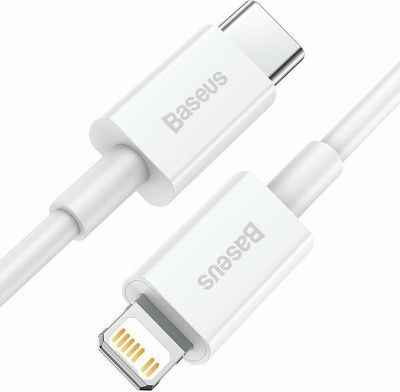 Baseus Superior USB-C la Cablu Lightning 20W Alb 0.25m (CATLYS-02)