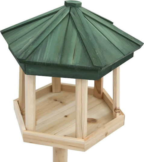 vidaXL Feeder Birds Bird Feeder with Solid Fir Wood Base 33x106cm 314817