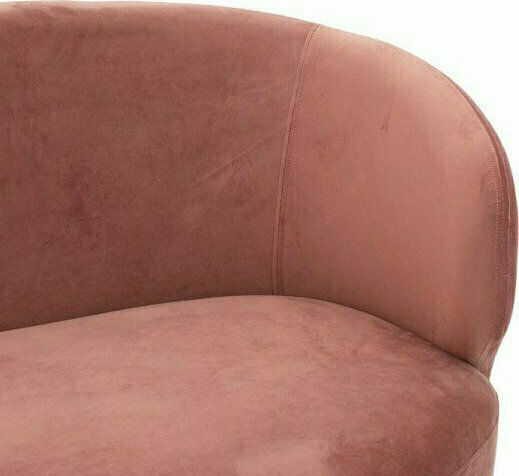Gloria Two-Seater Velvet Sofa Decayed Apple Gold 132x82x83 cm