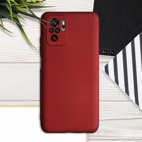 KWmobile Back Cover Σιλικόνης Metallic Dark Red (Redmi Note 10 / 10s / Poco M5s)