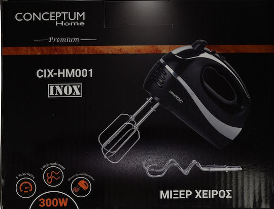 Conceptum CIX-HM001 Μίξερ Χειρός 300W Μαύρο