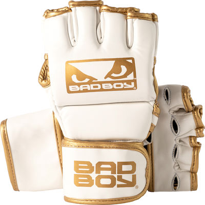 Bad Boy Synthetic Leather MMA Gloves White