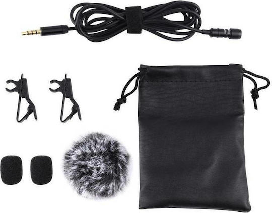 Puluz PU424 Electret Microphone 3.5mm Πέτου, Clip On Journalistic