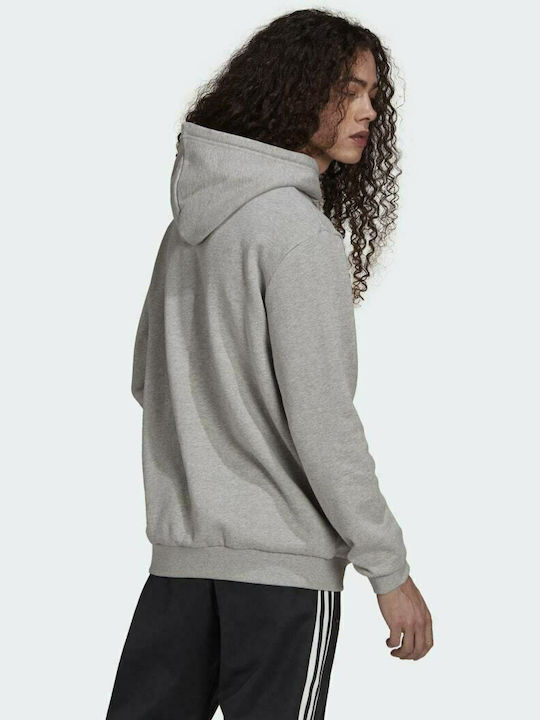 Adidas Adicolor Classics Trefoil Hanorac pentru bărbați cu glugă și buzunare Heather Grey