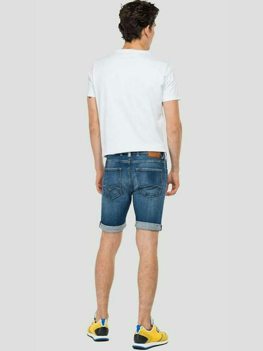 Replay Herrenshorts Jeans Marineblau