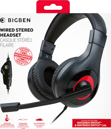 Bigben Interactive Stereo For Switch On Ear Gaming Headset with Connection 3.5mm Black/Red