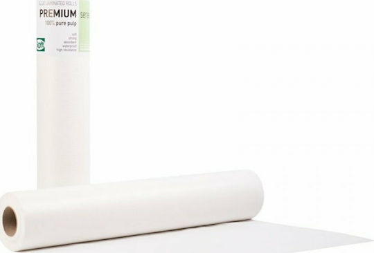 Bournas Medicals Εξεταστικό Ρολό Papier Plastifiziert Premium Standard 80cm x 50m. Weiß 1Stück