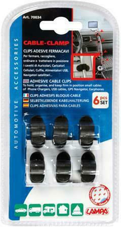 Lampa L7003.4 Clipsuri de Organizare a Cablurilor 6buc Negru