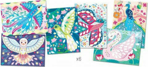 Crealign Children's Craft Decorate with Glitter Magic Birds for Children 5+ years Years