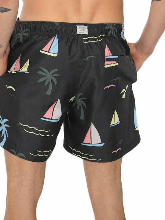 Protest Lamar Men's Swimwear Shorts Gray with Patterns