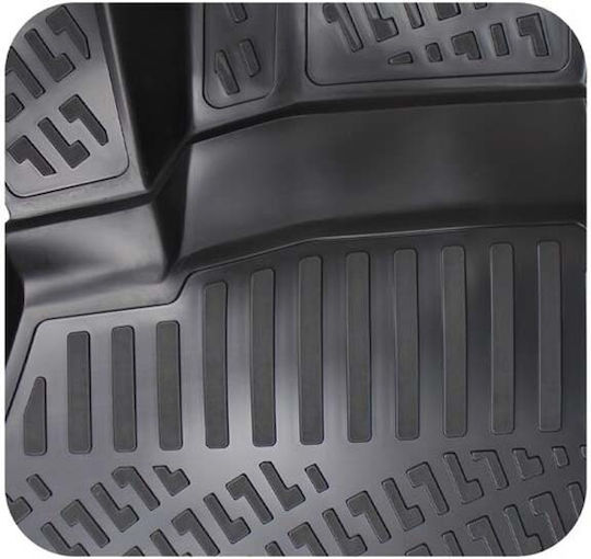 Rizline Set of Front and Rear Mats 4pcs Tray Type for Skoda Scala 2019 Black