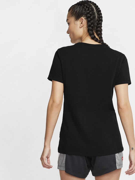 Nike Damen Sportlich T-shirt Dri-Fit Schwarz