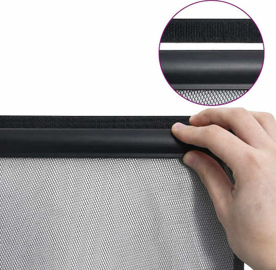 vidaXL Fabric Door Curtain Black 120x240cm 148711
