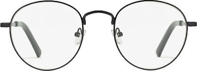 D.Franklin Classic Round Clip On Screen Protection Glasses in Schwarz Color