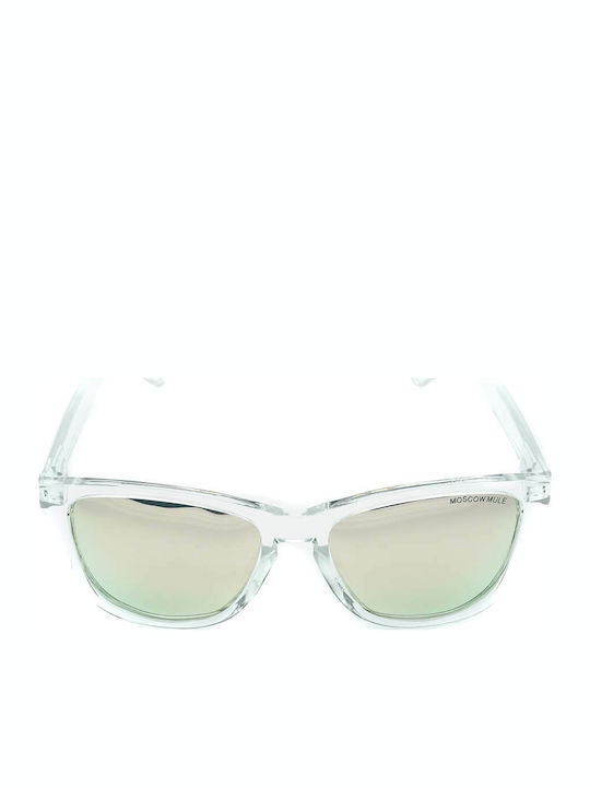 Moscow Mule Unisex Sunglasses with Transparent Plastic Frame and Gray Polarized Lens MM/3332/3